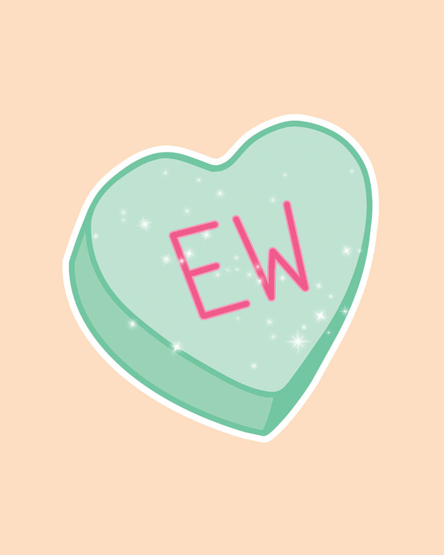 EW Conversation Heart Holographic Vinyl Sticker
