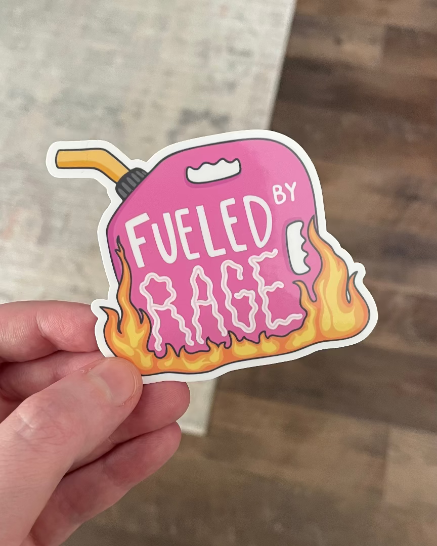 Fueled By Rage Vinyl Sticker
