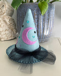 Dusty Blue Mini Felt Witch Hat