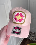Light Pink Granny Square Dad Hat
