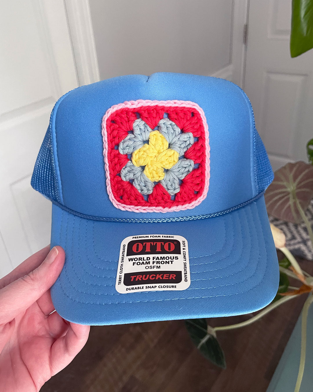 Blue Granny Square Hat