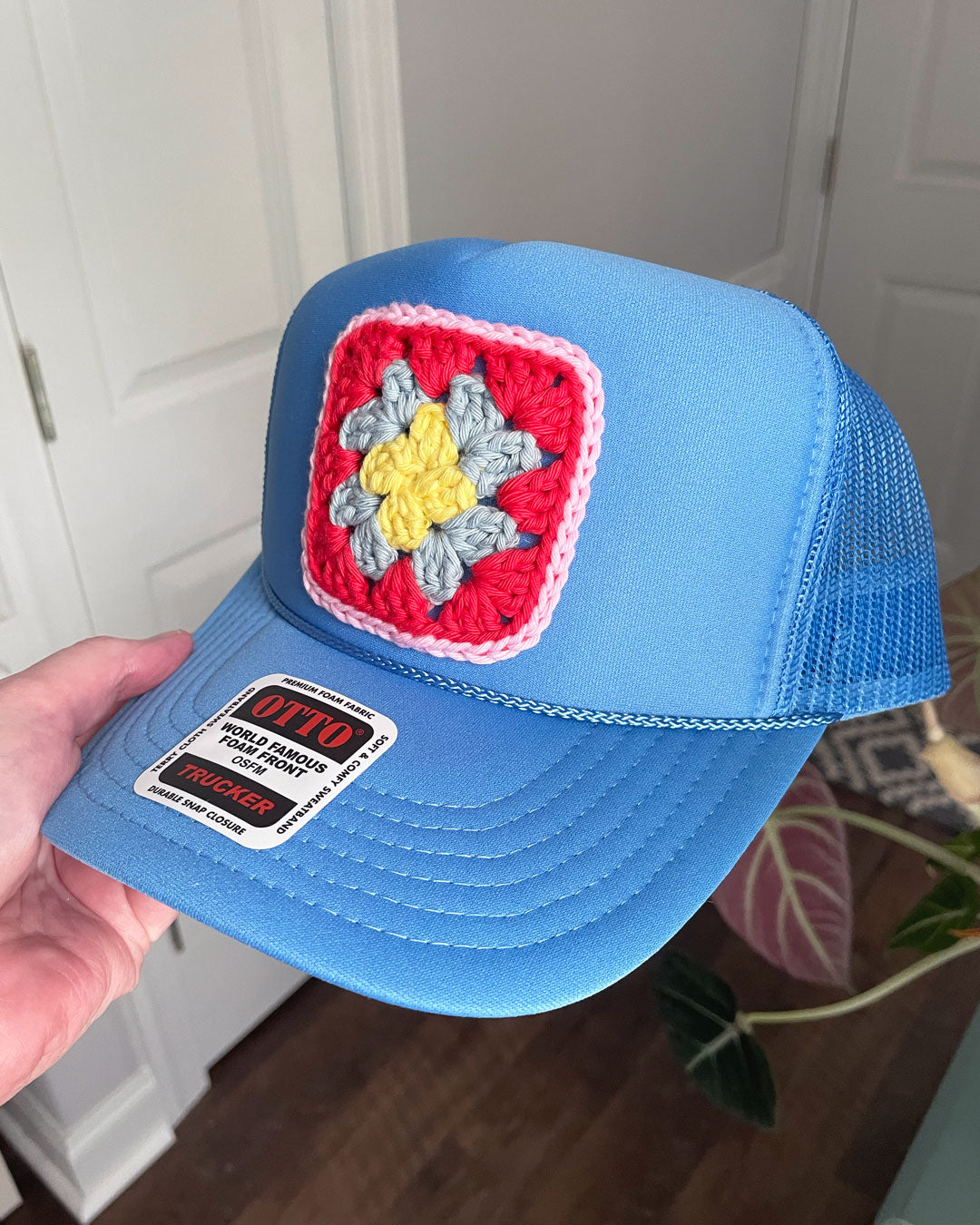 Blue Granny Square Hat