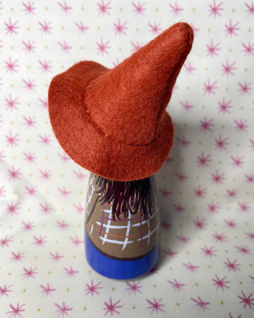 Cottage Core Witch Wooden Peg Doll
