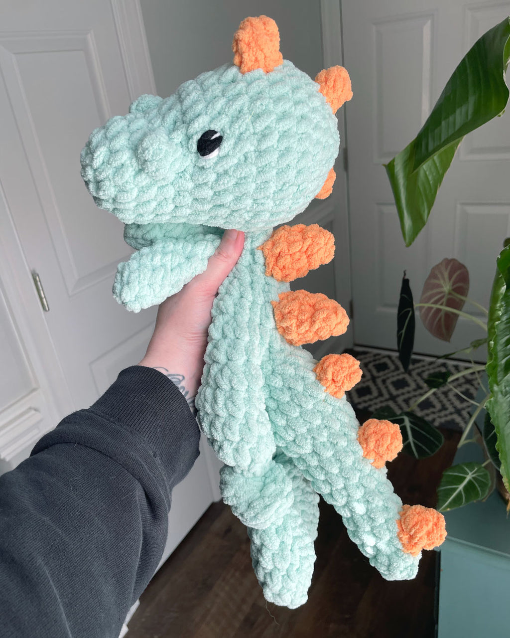 Teal & Orange Dinosaur Lovey