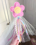 Embroidered Felt Flower Wand