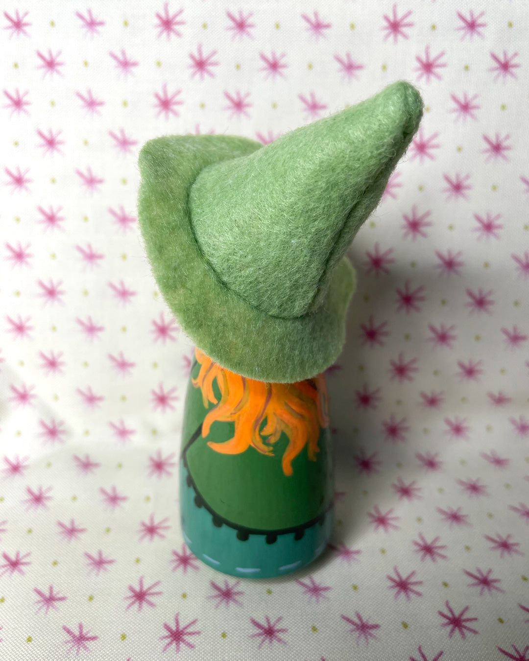 Moonlit Forest Witch Wooden Peg Doll
