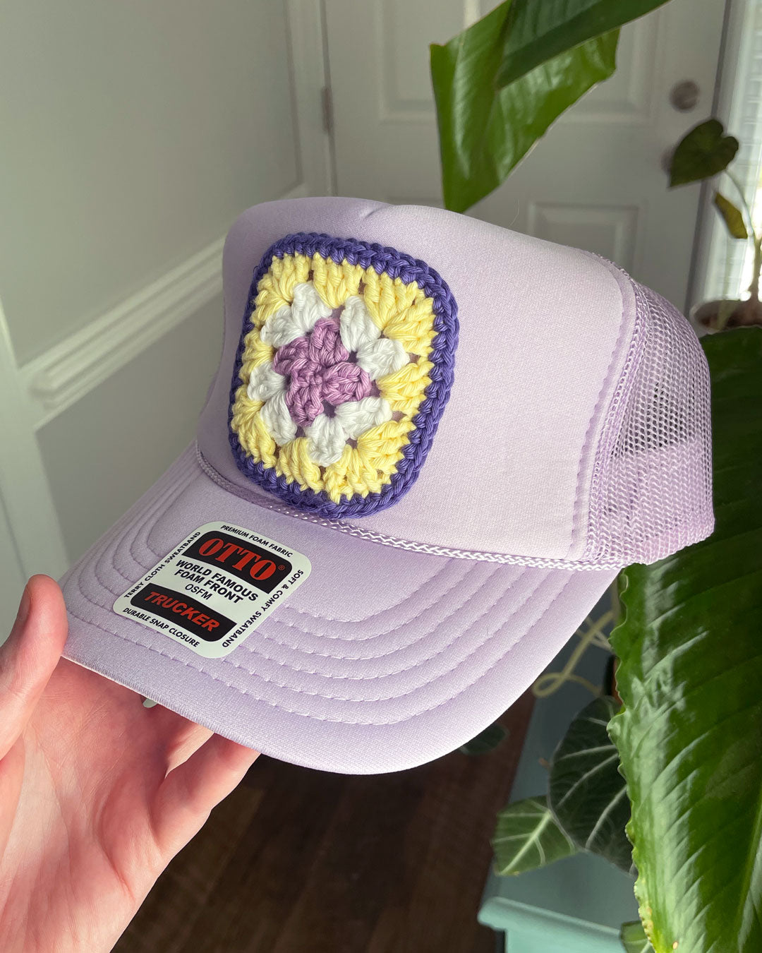 Lavender Granny Square Hat