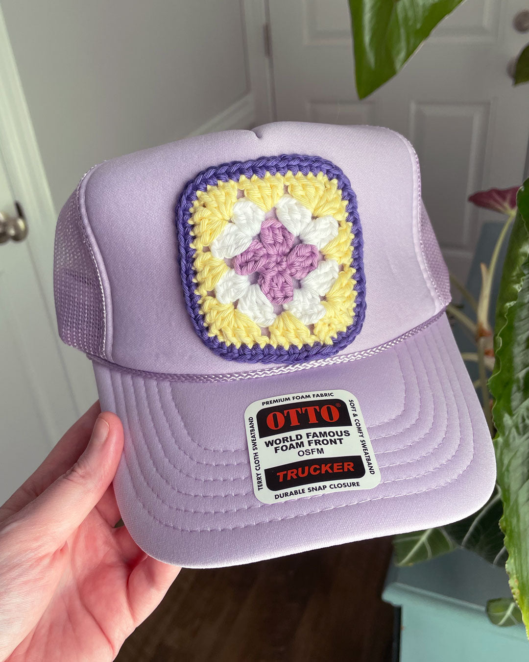 Lavender Granny Square Hat