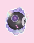 Girl, Probably Not Magic 8 Ball Holographic Vinyl Sticker
