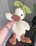 Neutral Duck Lovey with Green Headband