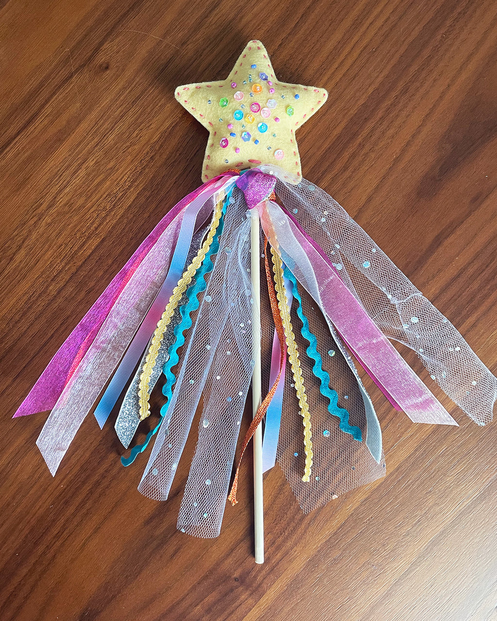 Embroidered Felt Star Wand