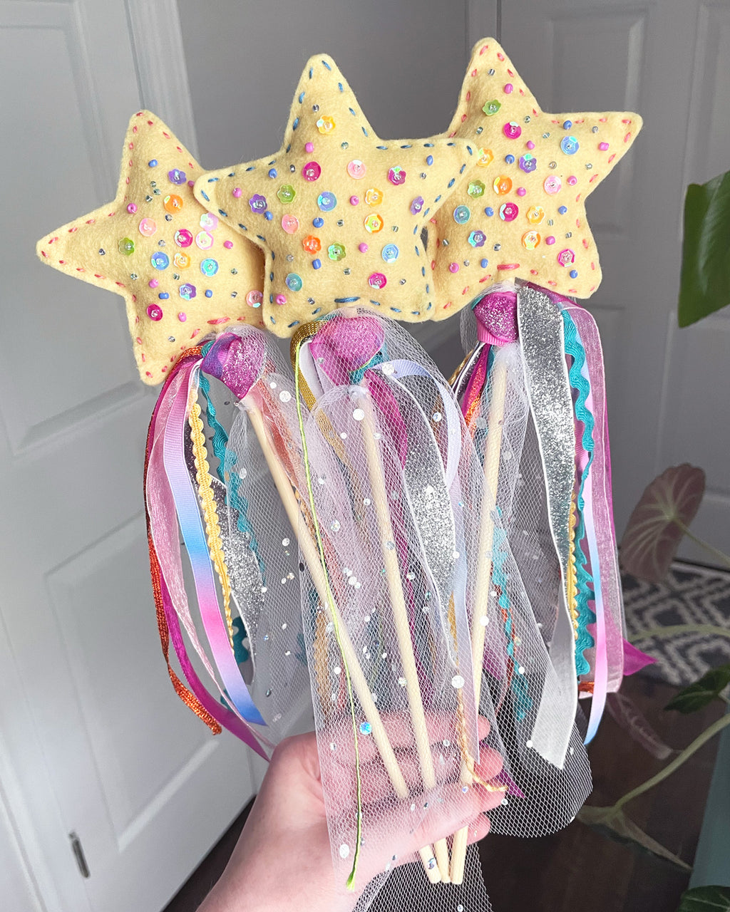 Embroidered Felt Star Wand