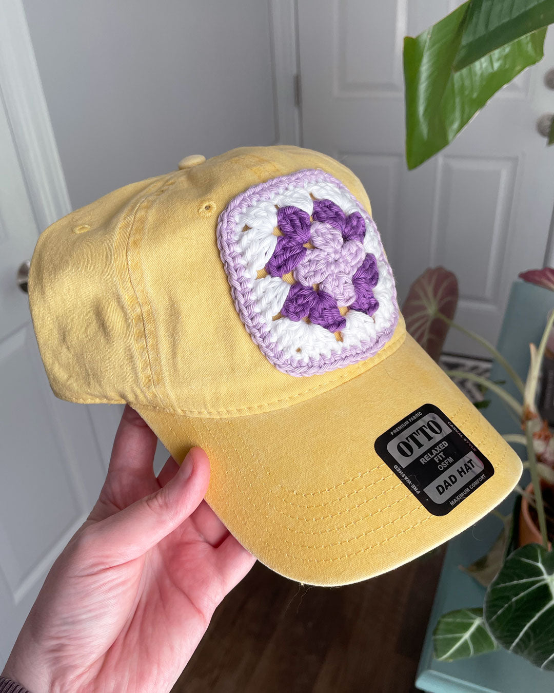 Yellow Granny Square Hat