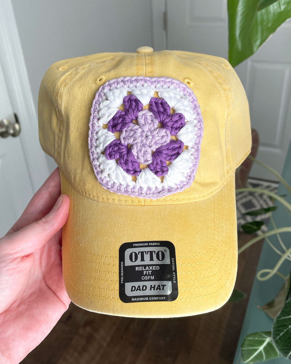 Yellow Granny Square Hat